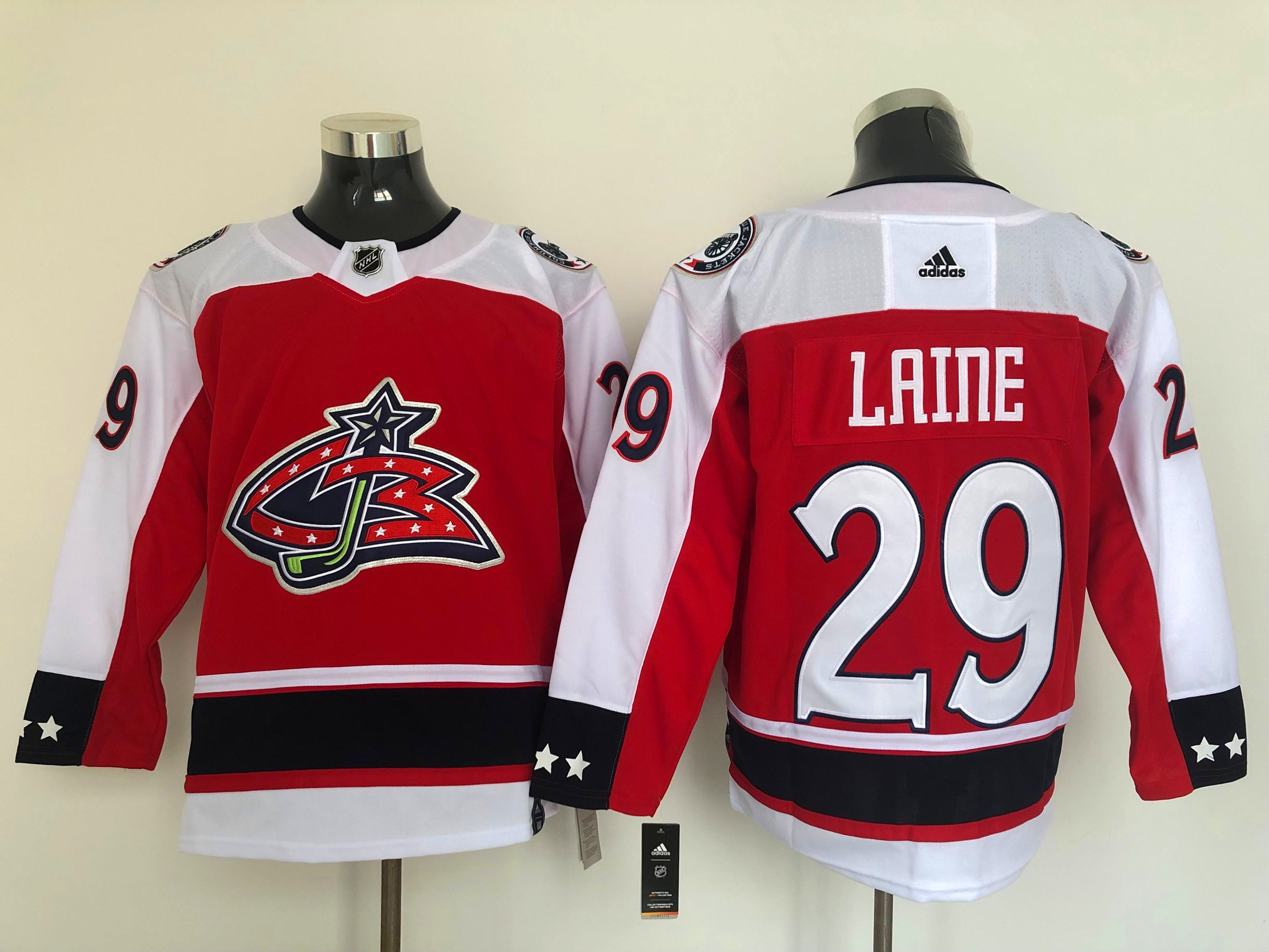 Men's Columbus Blue Jackets Patrik Laine #29 Red Breakaway Jersey